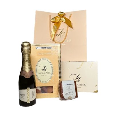 Kit Sabores que Abraçam Lu Chocolates e Chandon
