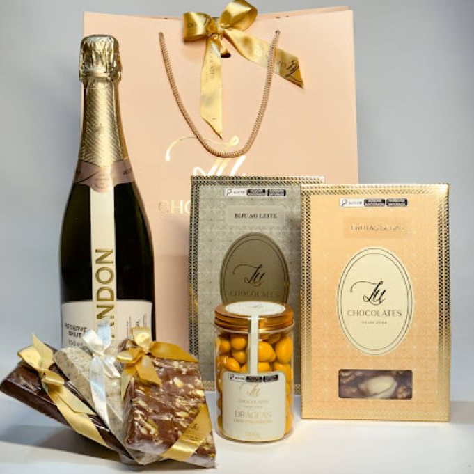 Kit Nobre Lu Chocolates com Chandon
