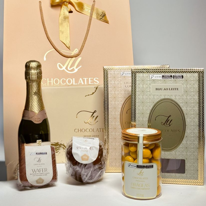 Kit Doce Carinho Lu Chocolates com Chandon