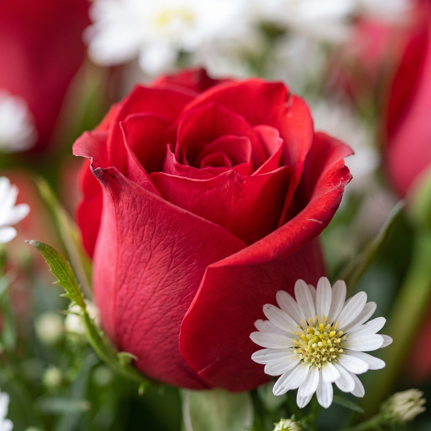 Buquê de Rosas Premium com Flores do Campo