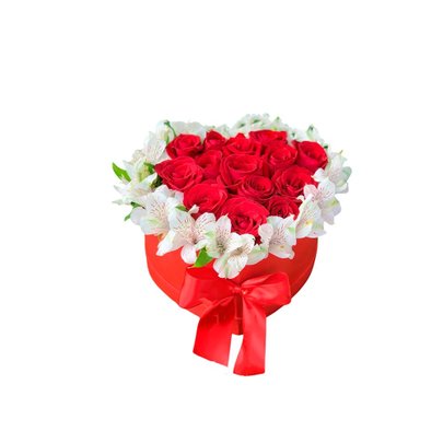 Box coração vermelho