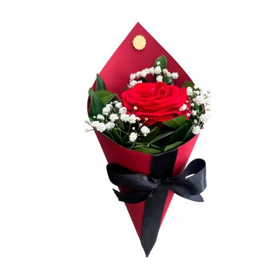 Cone de 1 rosa
