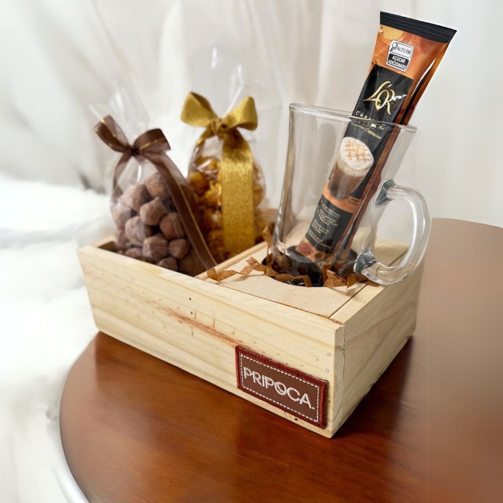 Box Madeira Cappuccino Pipoca