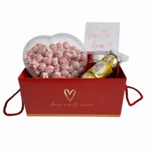 Cesto Amo Você com Pipoca