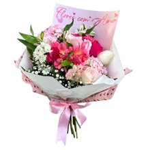 Buque Mix de Flores Rosas