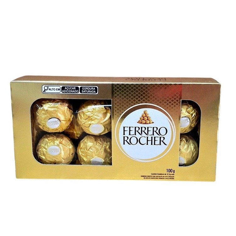 Ferrero Rocher com 8 Unidades 100 G