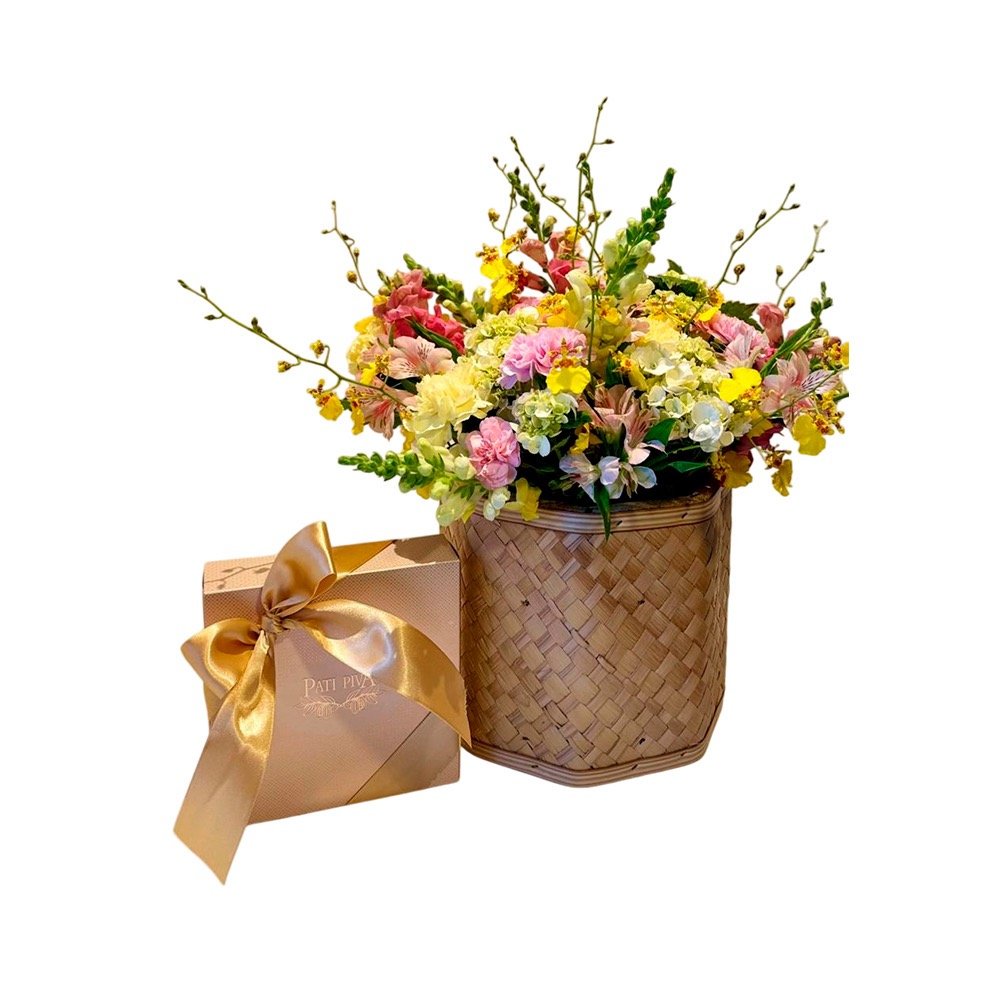 Caixa Pati Piva com Mix de Flores 