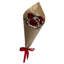 Cone com 3 Rosas Vermelhas 