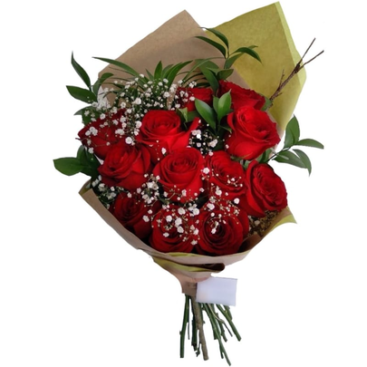 Buquê 12 de Rosas Vermelhas