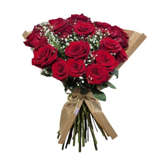 Buquê 24 Rosas Vermelhas Importadas