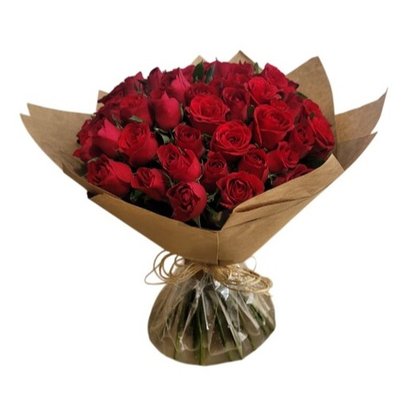 Buquê 50 Rosas Vermelhas Nacionais