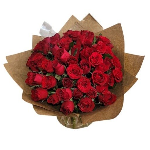 Buquê 50 Rosas Vermelhas Nacionais