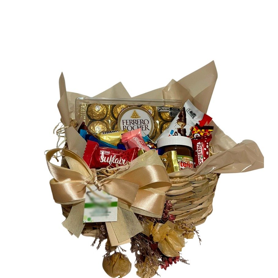 cesta de chocolate premium