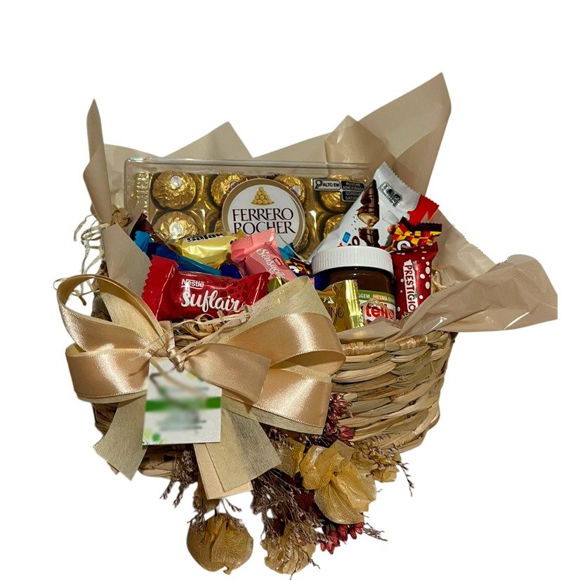 cesta de chocolate premium