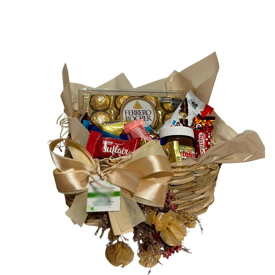 cesta de chocolate premium