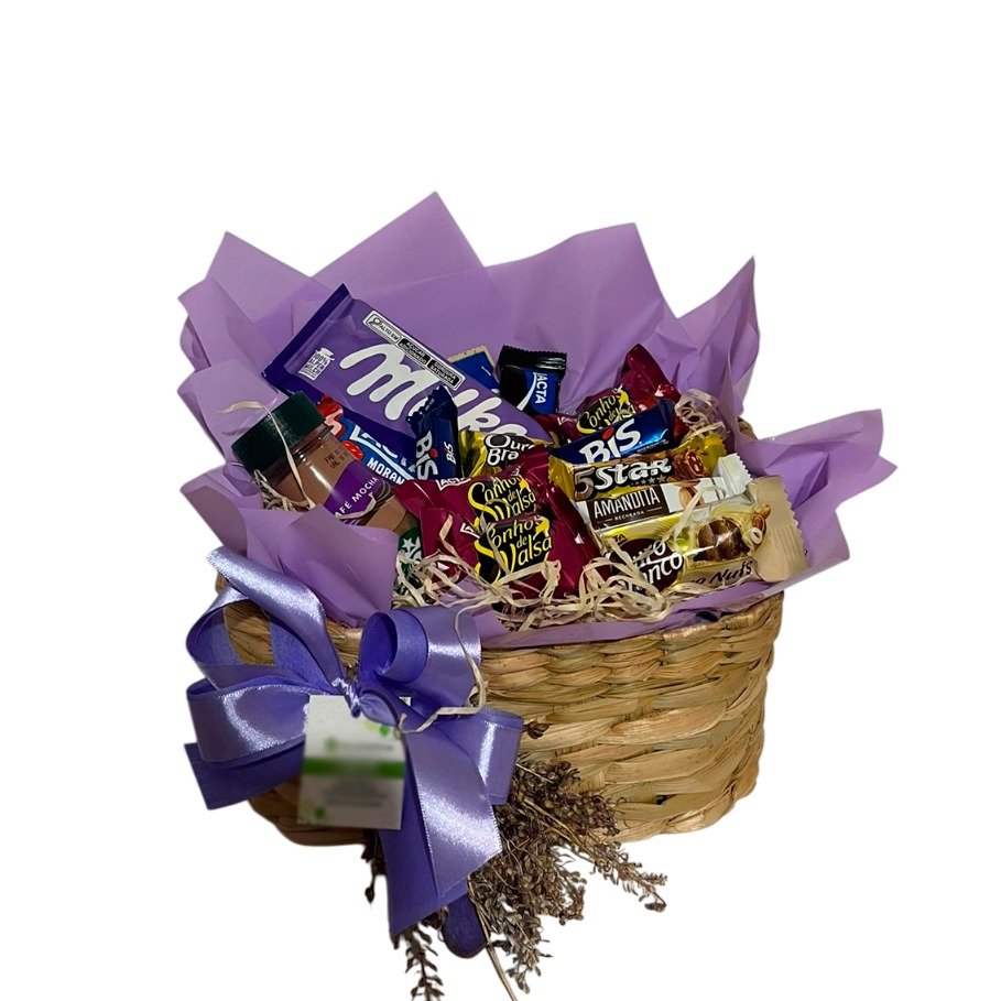 Cesta de Chocolate na Palha