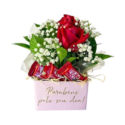 Box Parabéns Pelo Seu Dia Vermelho