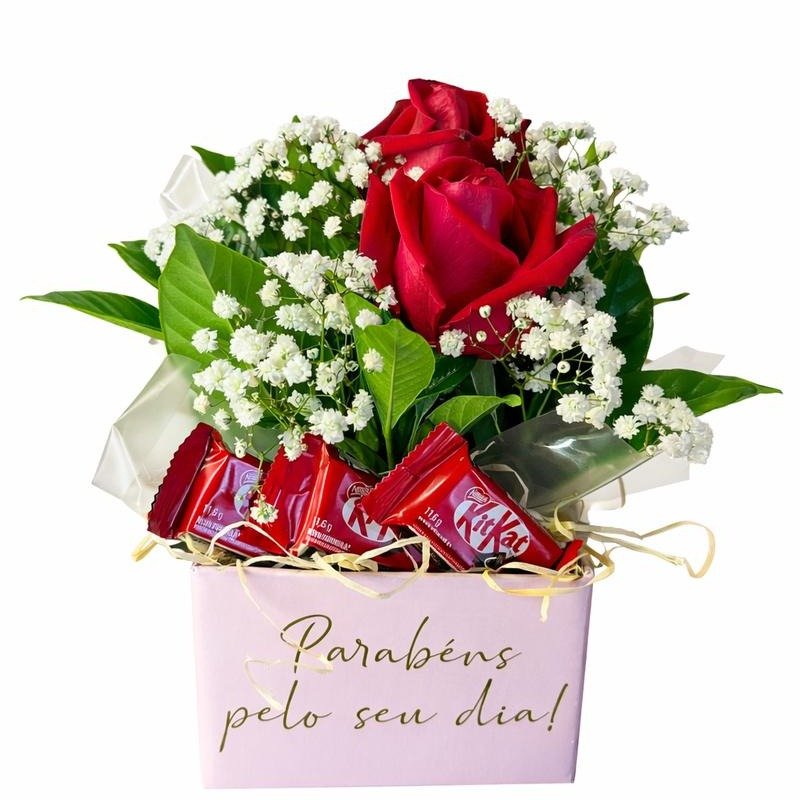 Box Parabéns Pelo Seu Dia Vermelho