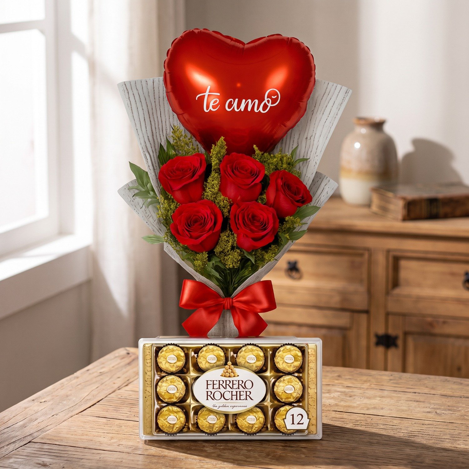 Buquê encanto de Amor e Chocolate