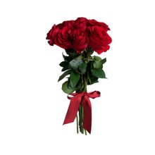 Buquê Amarrado com 12 Rosas Vermelhas