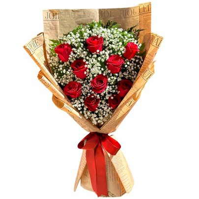Buquê Ramalhete 10 Rosas
