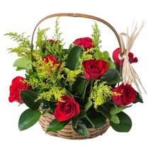 Cesta Rosa Vermelha