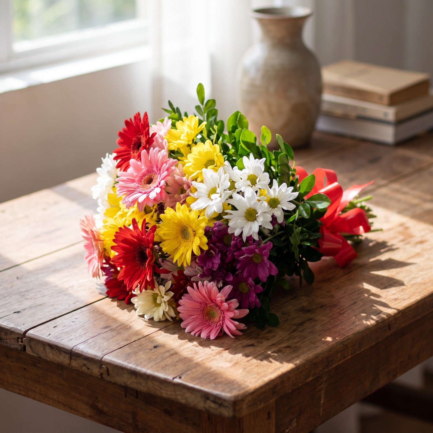 Buquê de Flores do Campo com Gérberas 