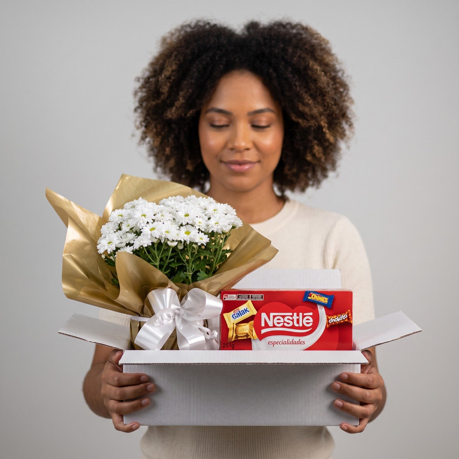 Margarida Plantada Branca Mine com Bombons
