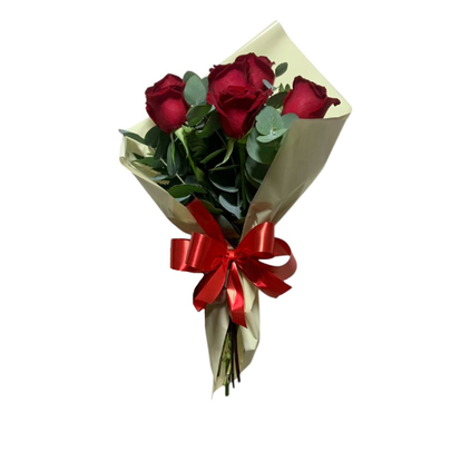 Buquê com 6 rosas carola