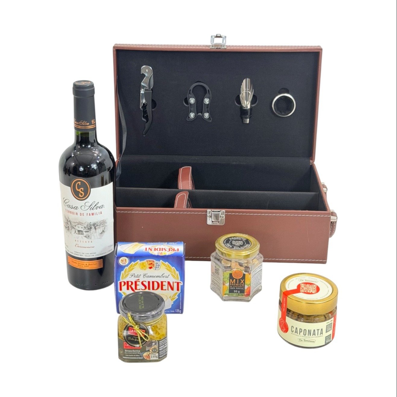 Kit Executivo Queijo e Vinho Terroir 