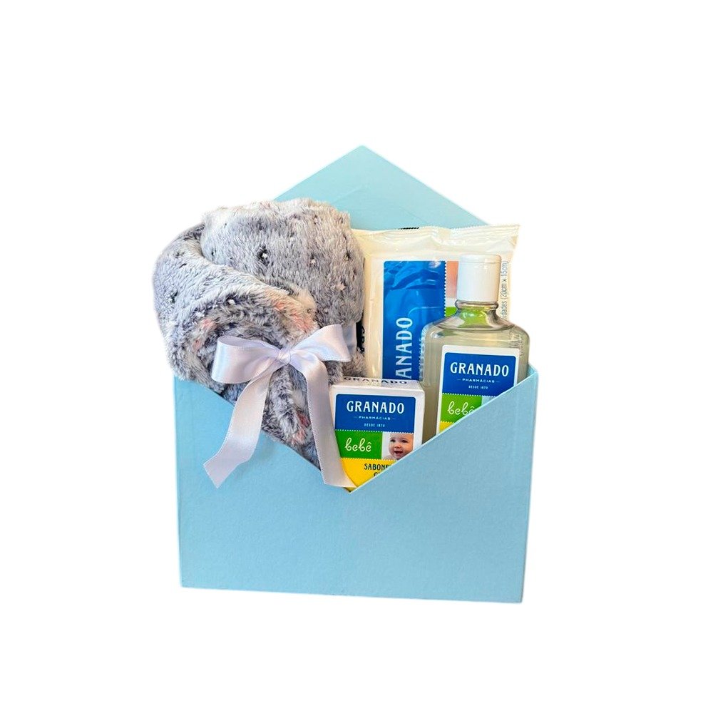 Cesta Carta Bebê Granado azul
