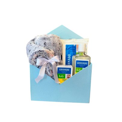 Cesta Carta Bebê Granado azul
