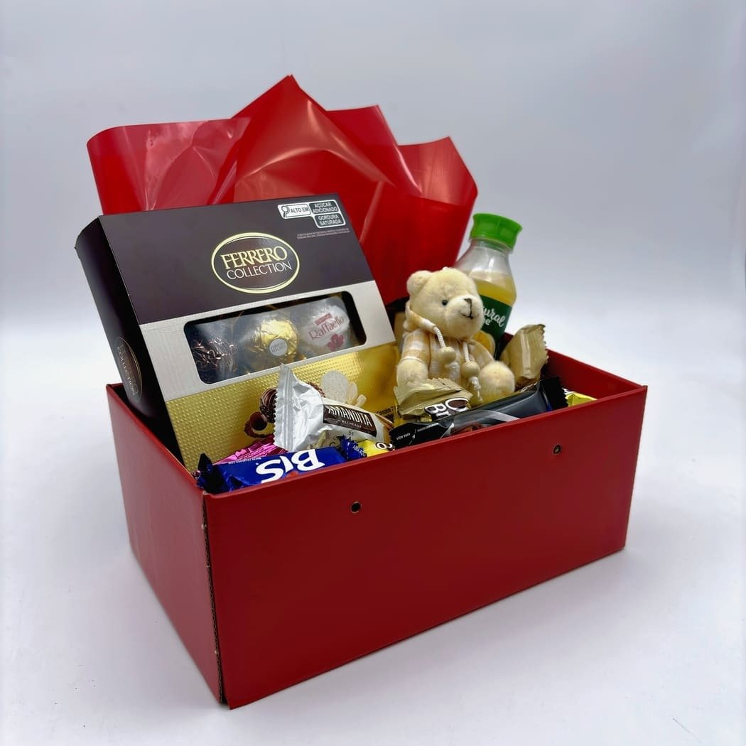 Kit Caixa de Chocolate com Chaveiro Sortido
