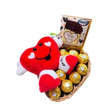 Cestinha de Coração com Chocolate
