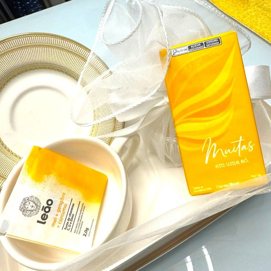 Cesta Presente  : Chá e Chocolate com Xícara