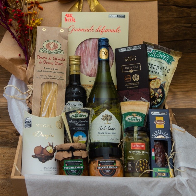  Cesta Luxo Gourmet Presente Corporativo Arboleda Wine