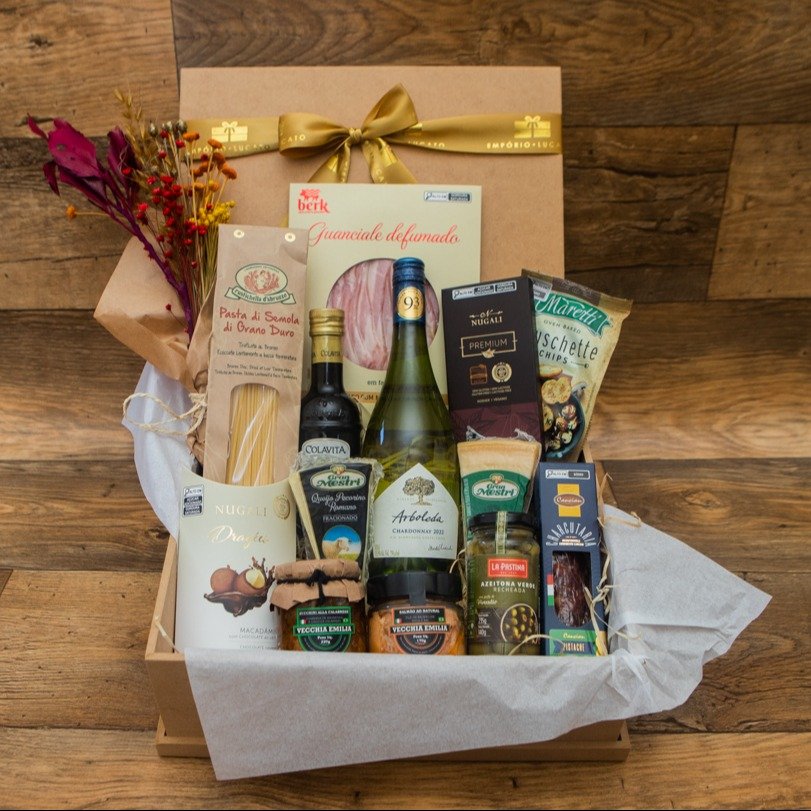  Cesta Luxo Gourmet Presente Corporativo Arboleda Wine