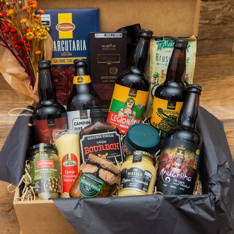Cesta C/Cervejas Artesanais & BBQ Lovers
