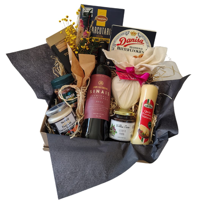 Cesta Gourmet Com Queijo, Vinho & Chocolate
