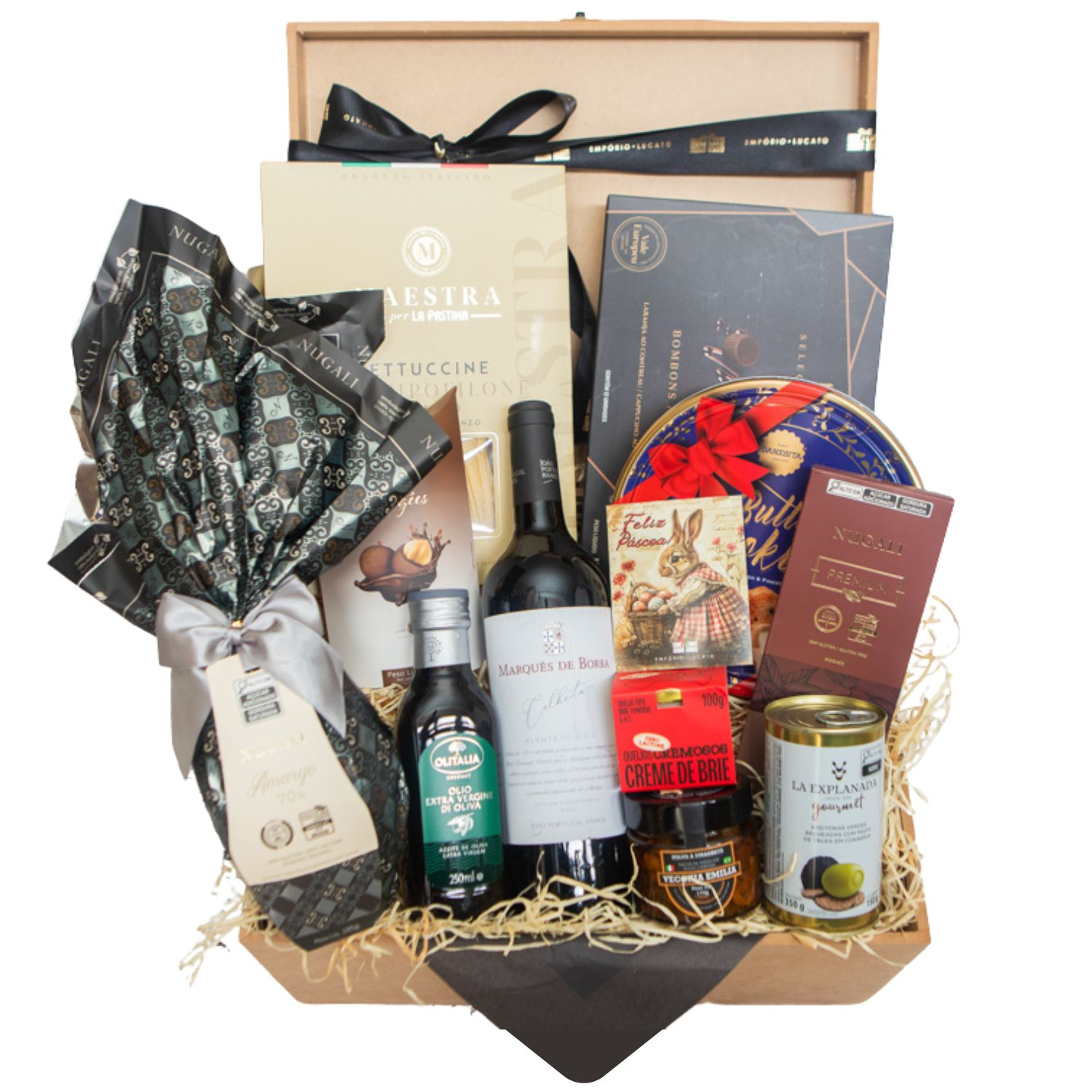 Cesta de Páscoa c/Vinho Marquês de Borba & Chocolates