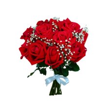 Buque 12 Rosas Vermelhas com Gipso