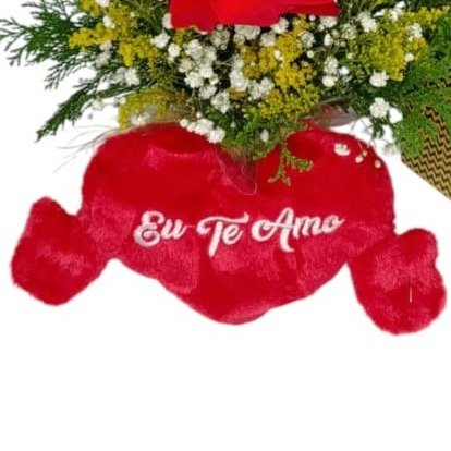 KIt Arranjo 2 Rosas Importada com Coração e bombom