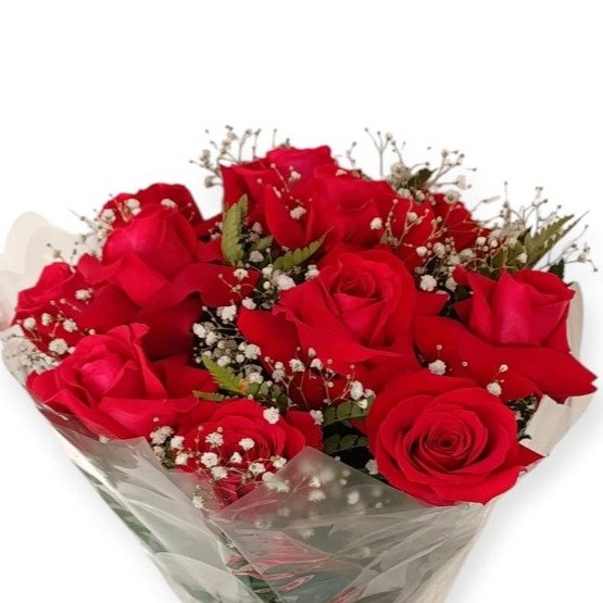 Buque 12 Rosas Vermelhas Importadas Abertas