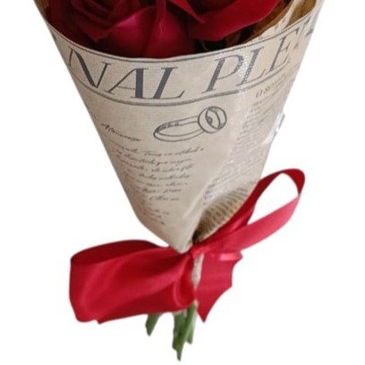 Cone 5 Rosas Vermelhas Lindas