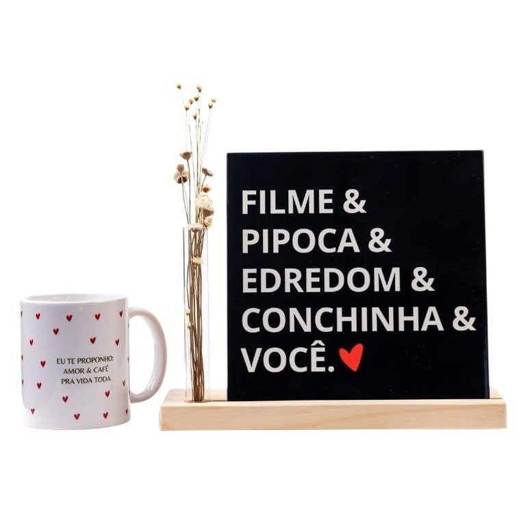 Kit Filme, Pipoca e Conchinha