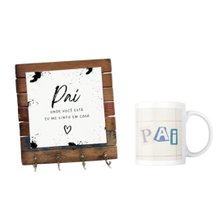 Kit Pai Porta Chaves e Caneca