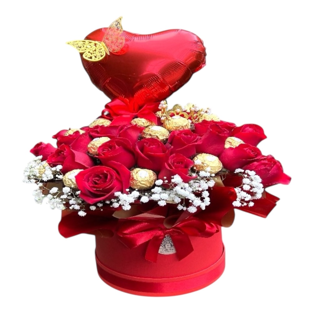 Box Arraso de Rosas com Ferrero Rocher