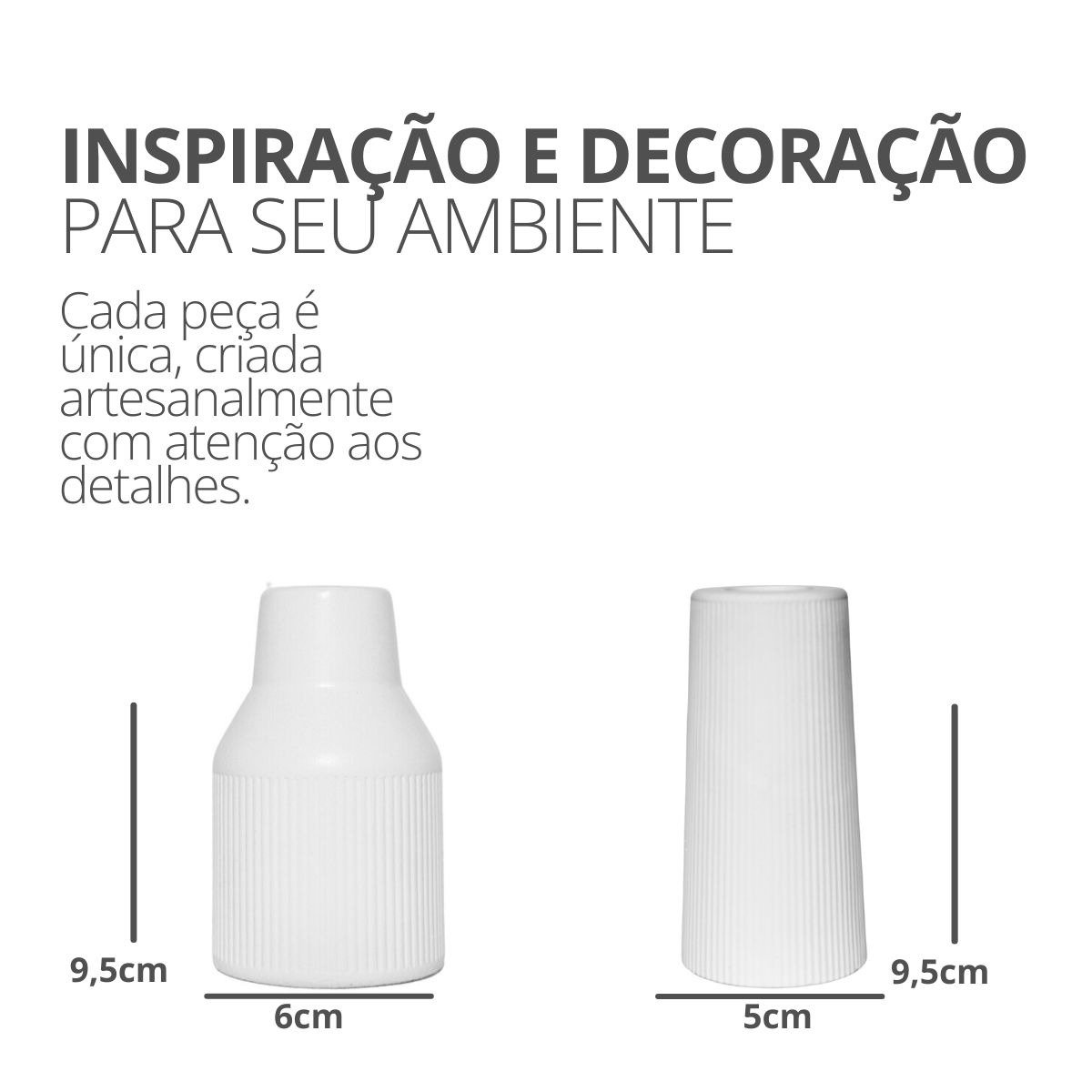 Par de Vasos Garrafa Cimento Branco Com Flores Secas
