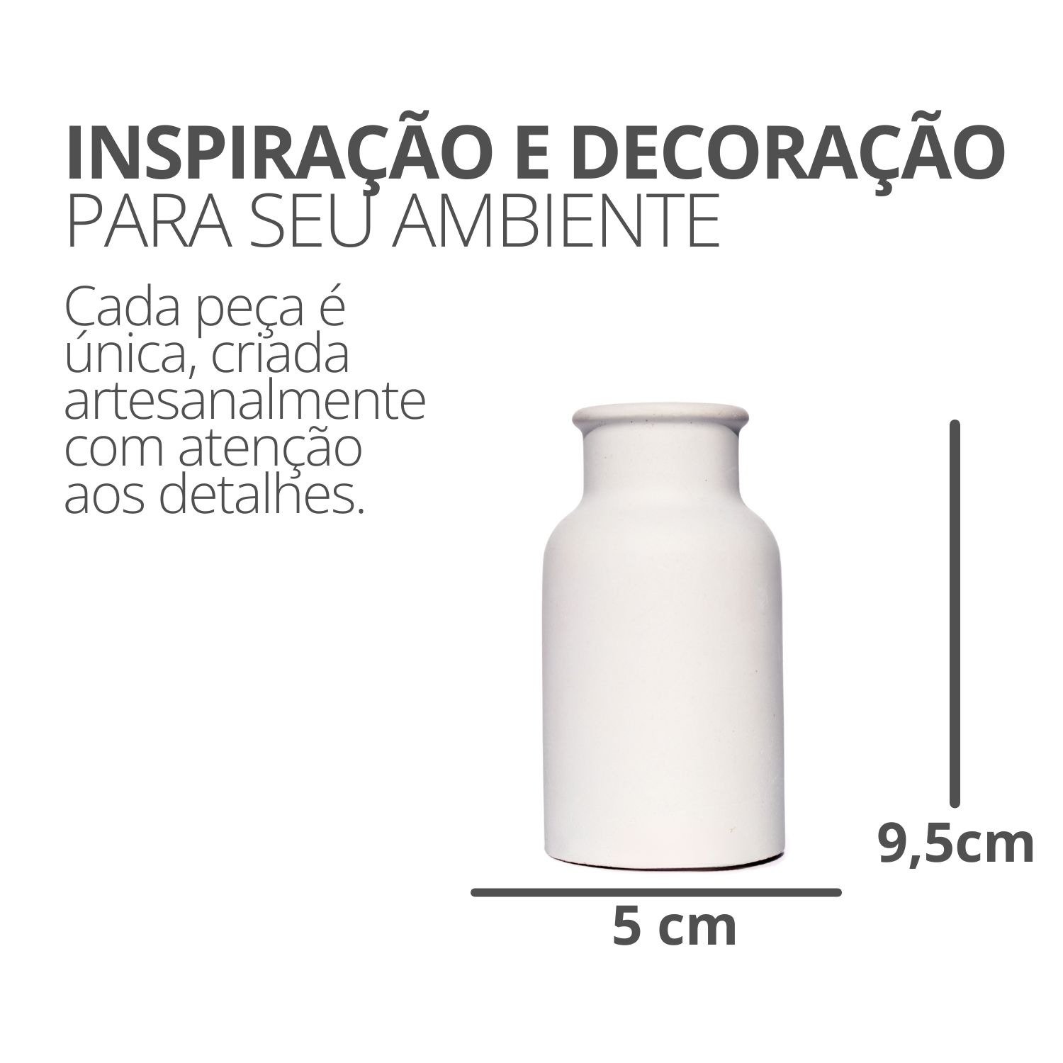 Mini Garrafa Lisa Cimento Branco 