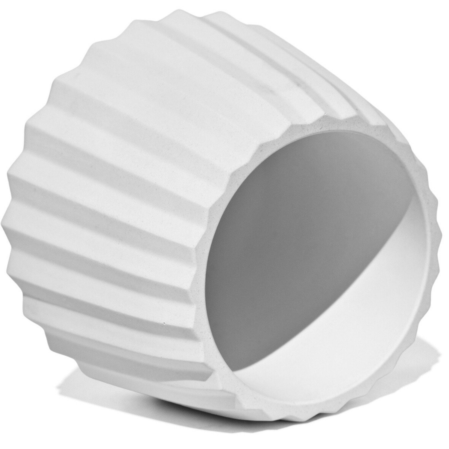 Vaso Diamante Cimento Branco 13cm 